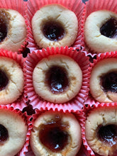Load image into Gallery viewer, Strawberry Jam Thumbprint Cookies - 9 Pieces
